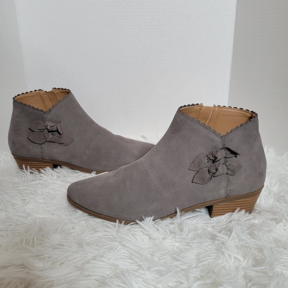 Jack Rogers Gray Kali Suede Ankle Bootie Boot - Size 9.5 - Picture 11 of 11